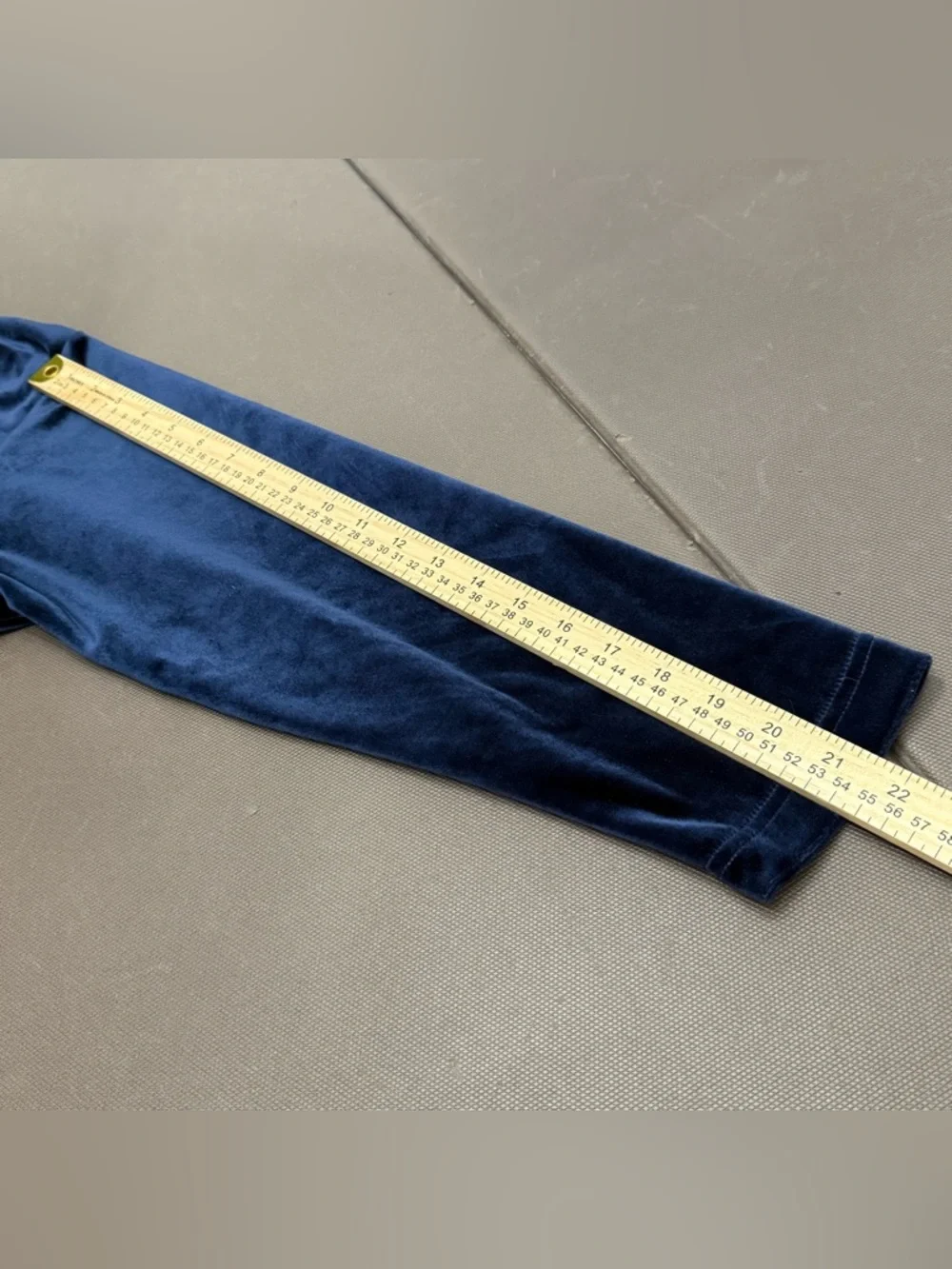 VTG‎ Amanda Stewart Leisurewear Housedress Navy Crushed Velvet Pockets M